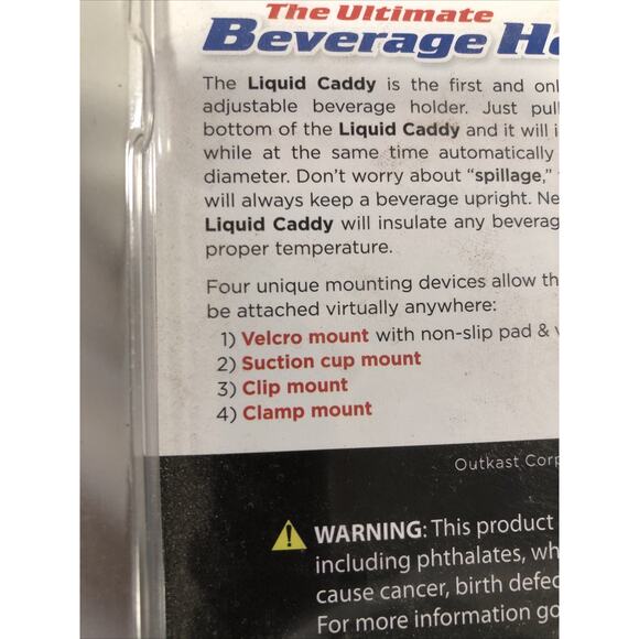 Beverage Holder Liquid Caddy With 4 Attachments Swivel Action - Picture 6 of 9